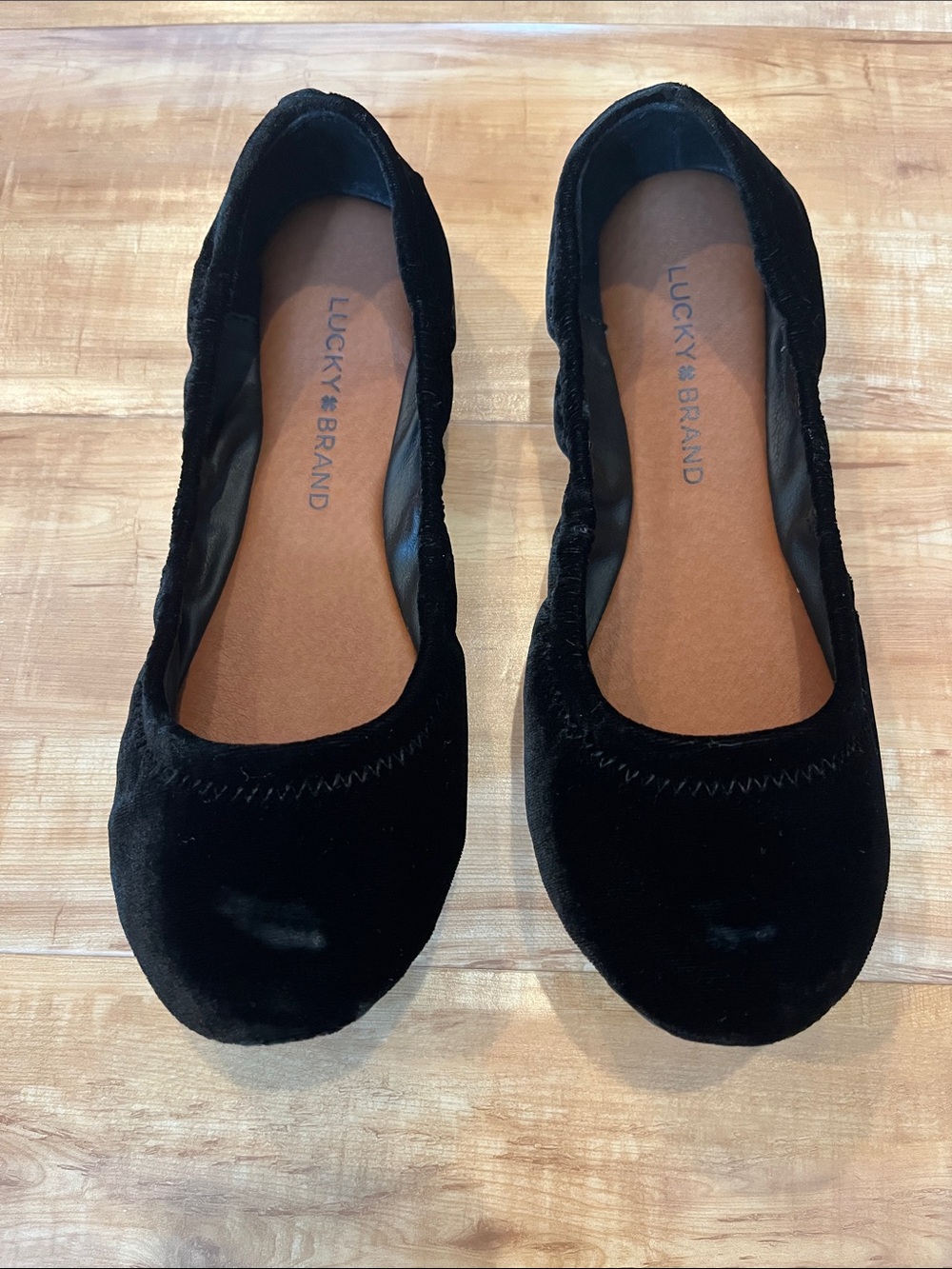 NIB LK-EMMIE Black Velvet Lucky Brand Flats